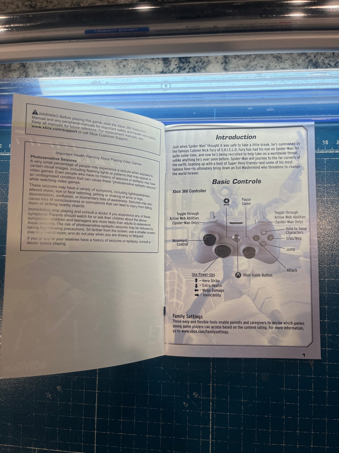 Spider Man Friend or Foe Xbox 360 Custom Manual