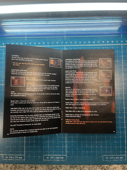 Fatal Frame 2 Crimson Butterfly Xbox Custom Manual