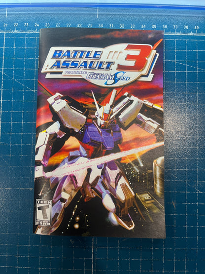 Battle Assualt 3 Featuring Gundam Seed PS2 Custom Manual