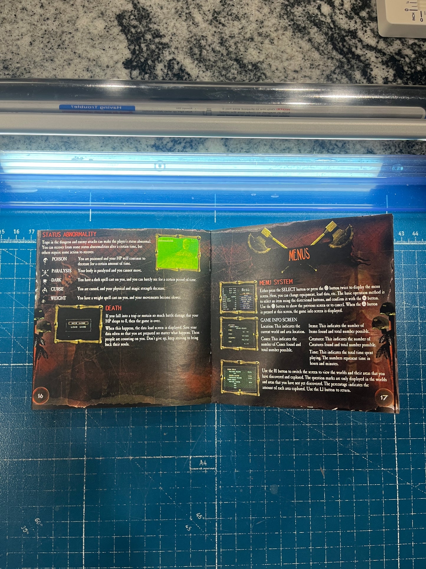 Shadow Tower PS1 Custom Manual