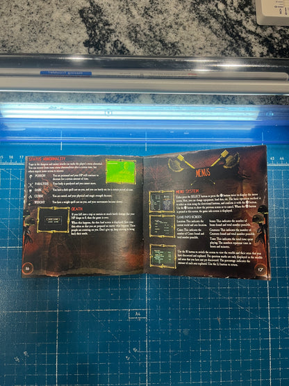 Shadow Tower PS1 Custom Manual