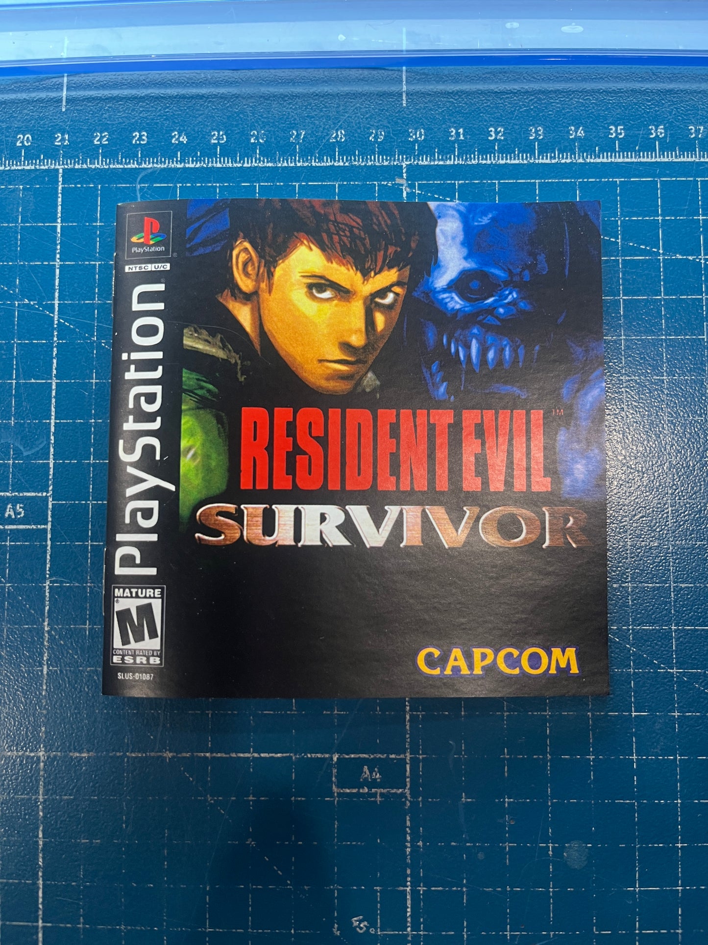 Resident Evil Survivor PS1 Custom Manual