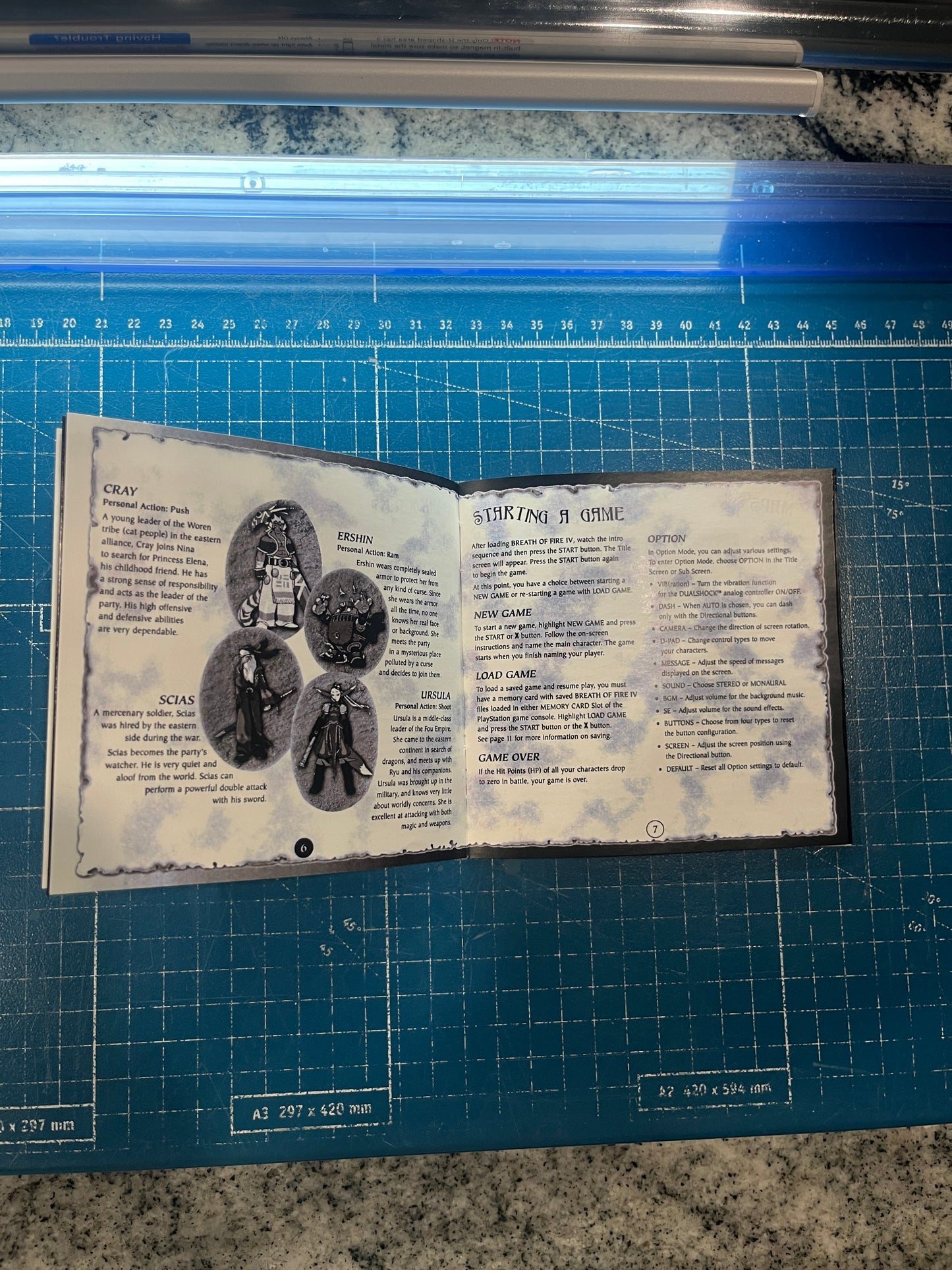 Breath of Fire 4 PS1 Custom Manual