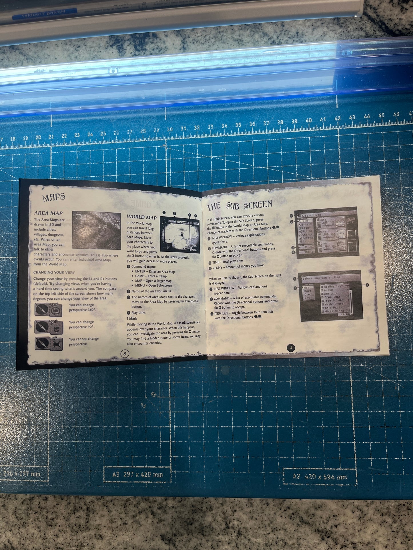Breath of Fire 4 PS1 Custom Manual