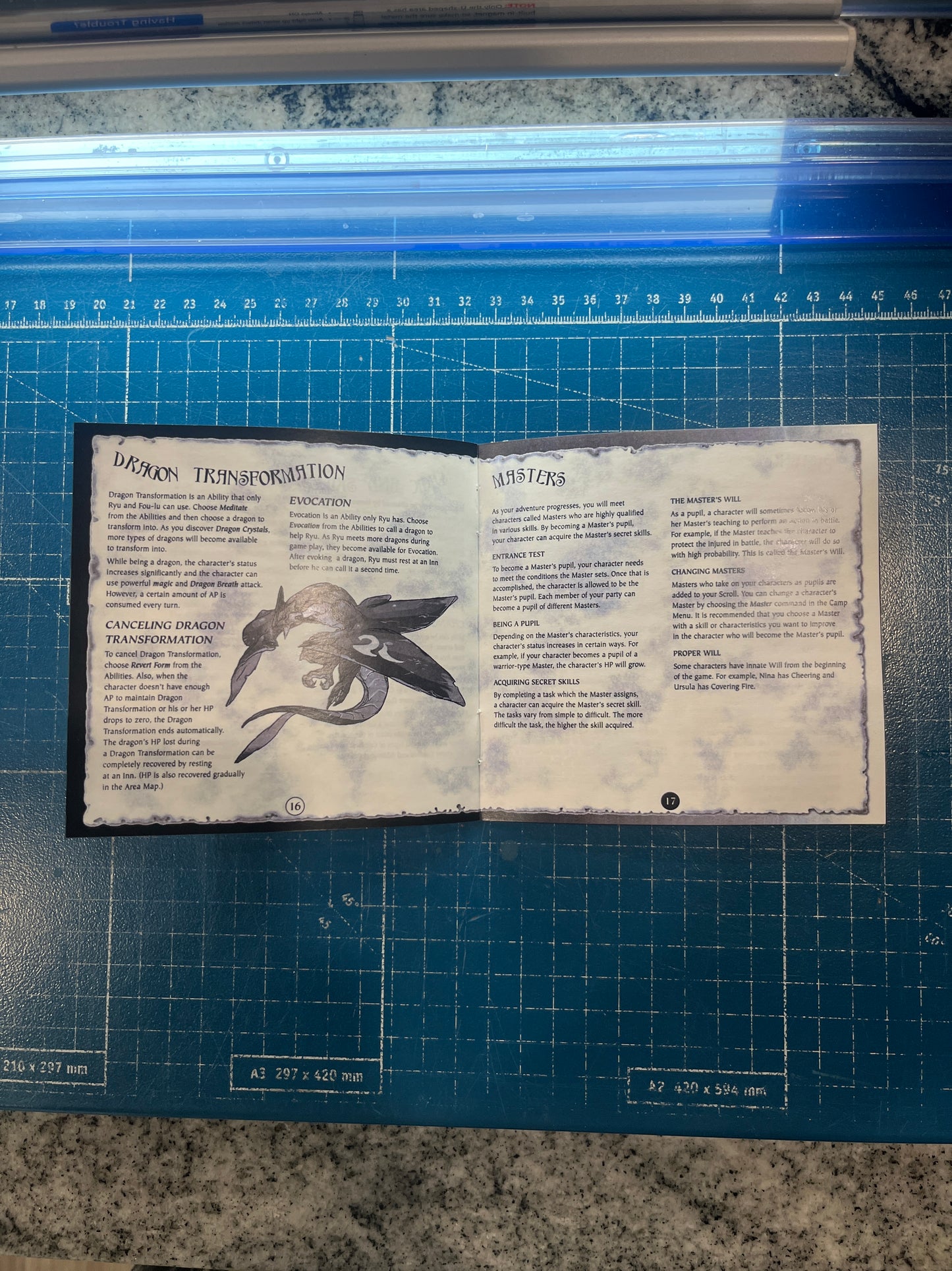 Breath of Fire 4 PS1 Custom Manual