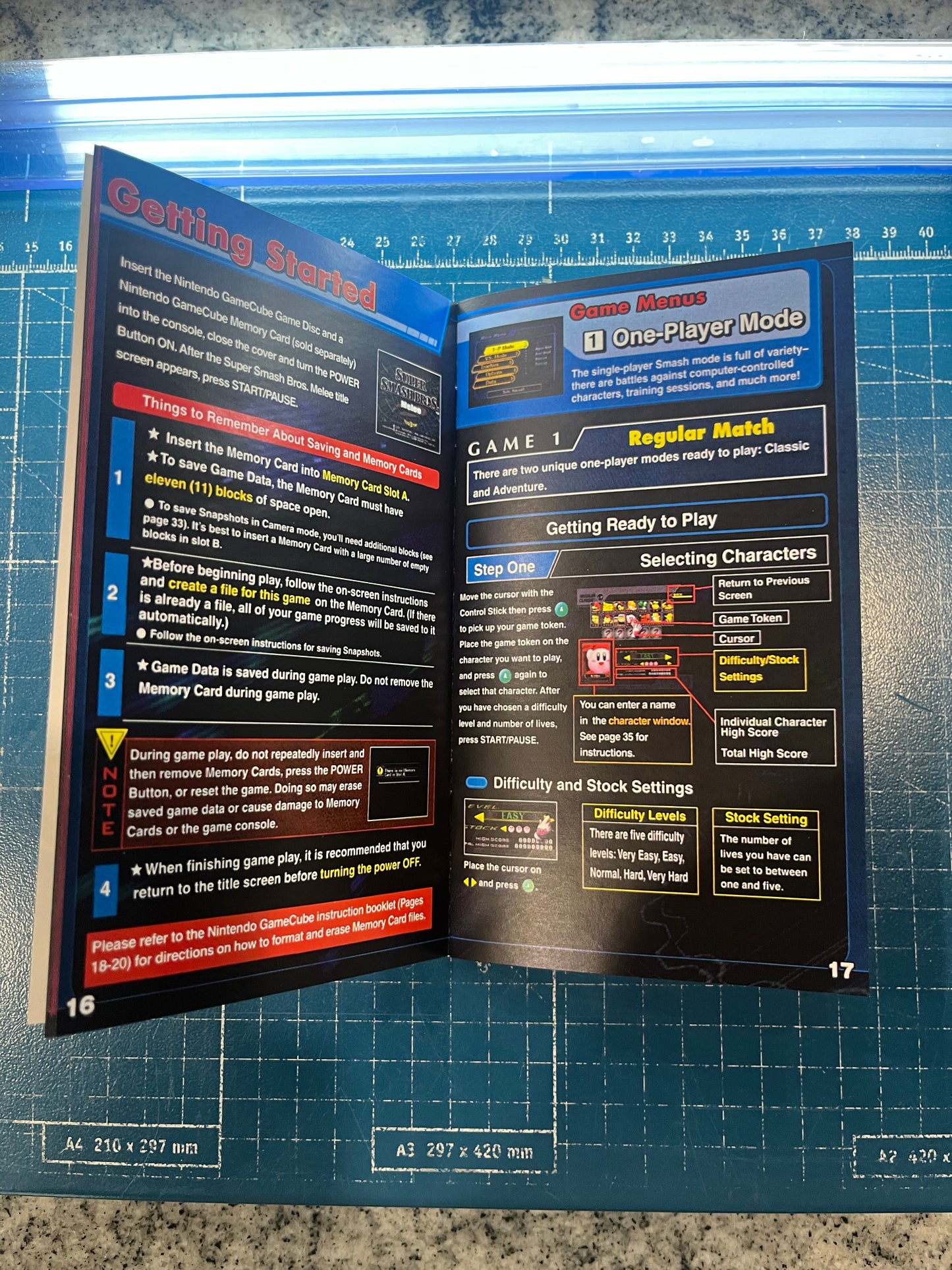 Super Smash Bros Melee GameCube custom manual