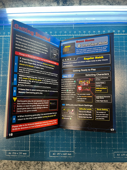 Super Smash Bros Melee GameCube custom manual