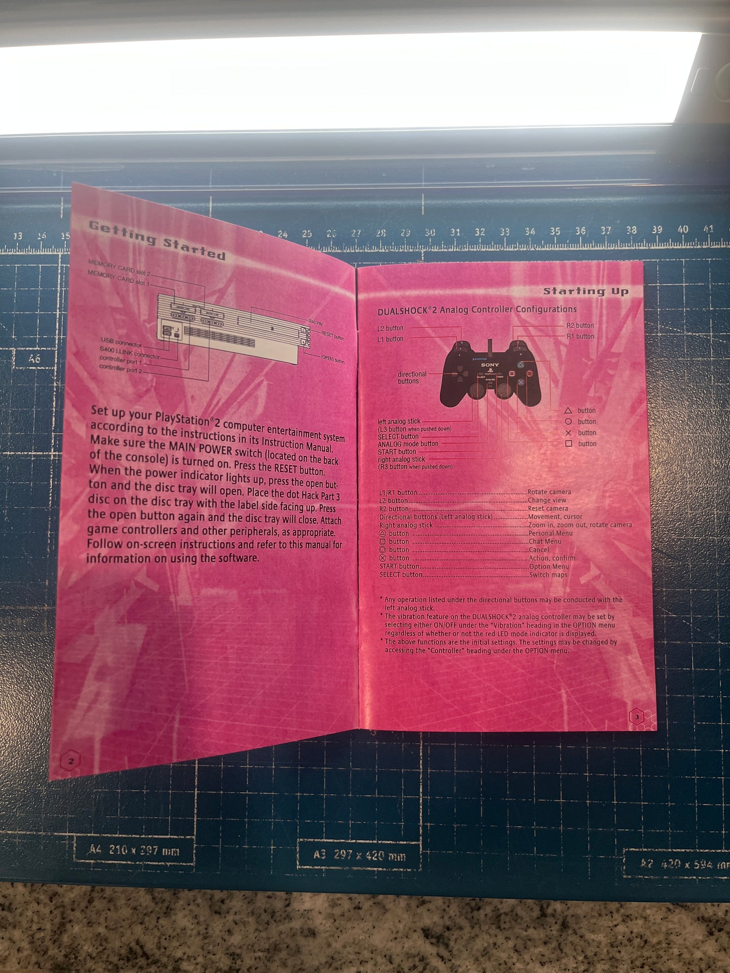 Dot Hack Part 3 Outbreak PS2 Custom Manual