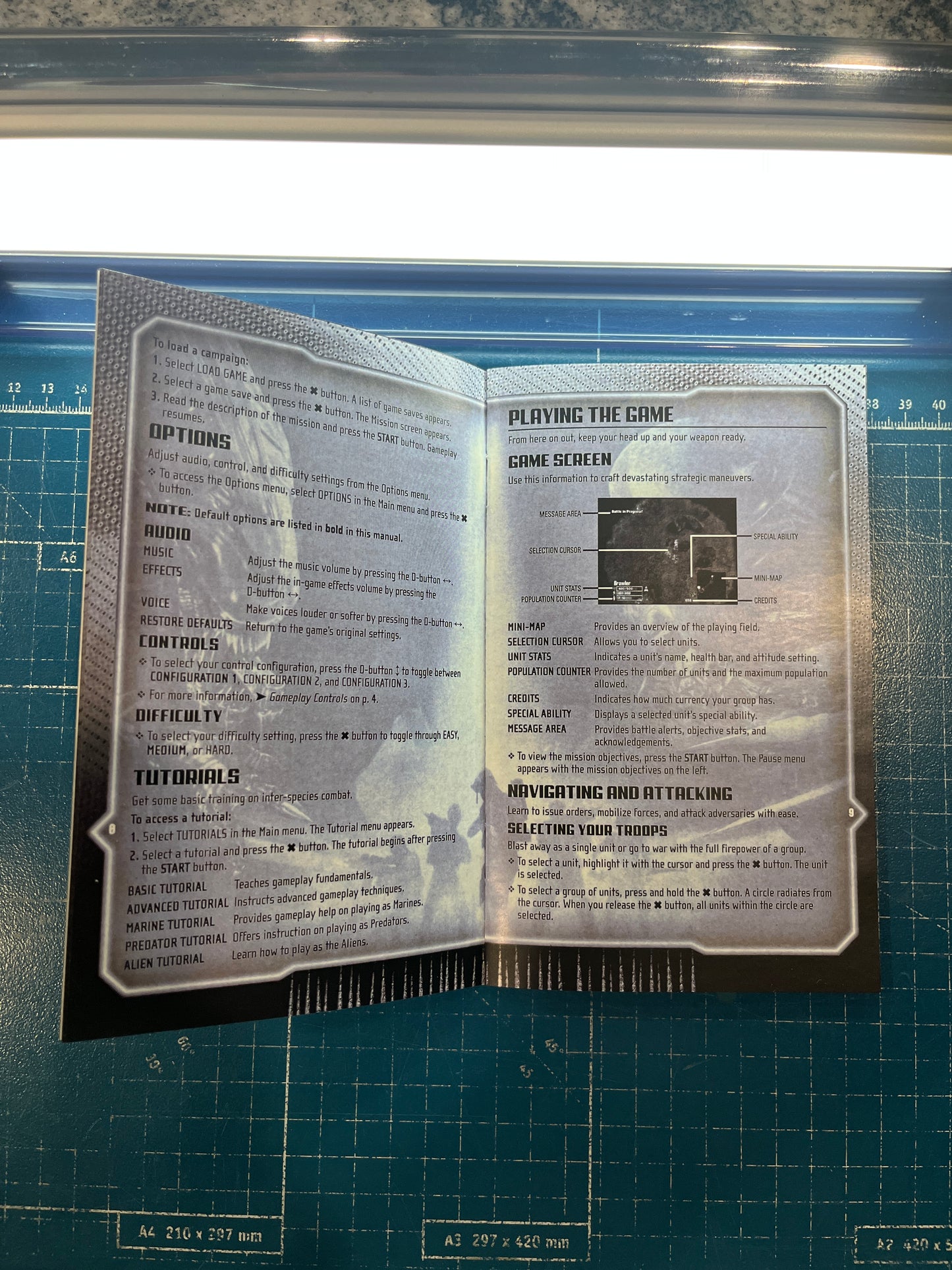 Alien vs Predator Extintion PS2 Custom Manual