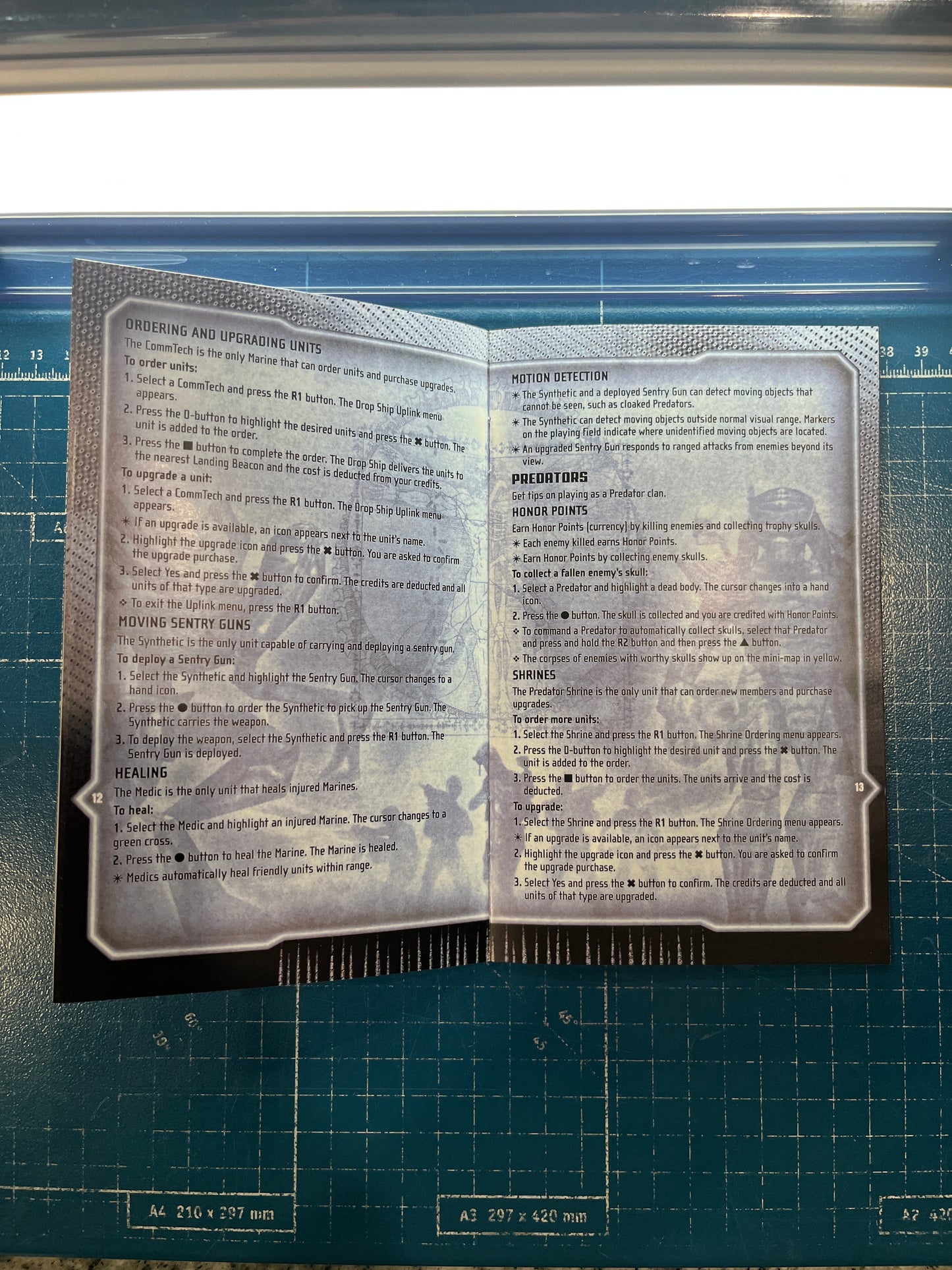 Alien vs Predator Extintion PS2 Custom Manual