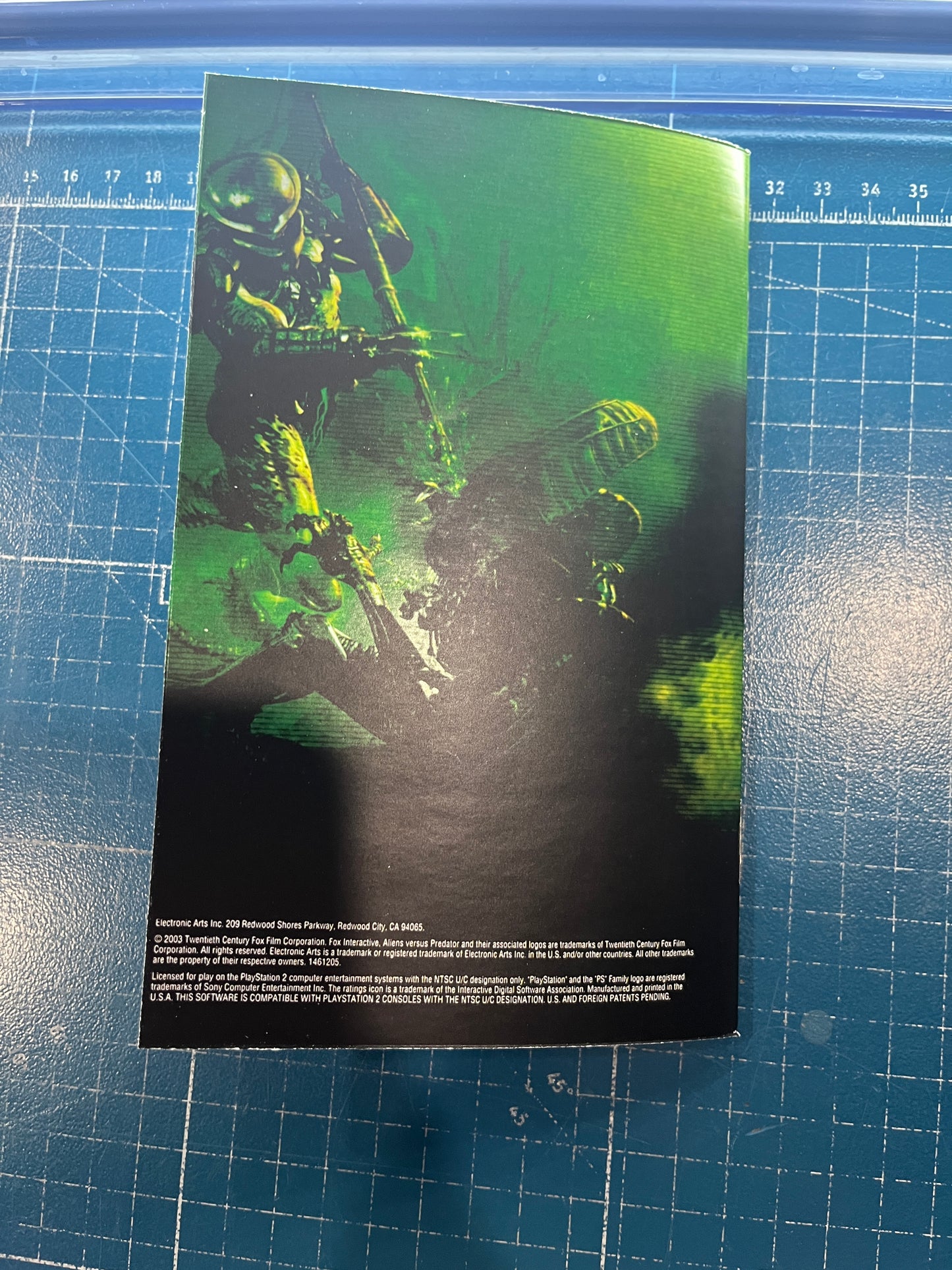 Alien vs Predator Extintion PS2 Custom Manual