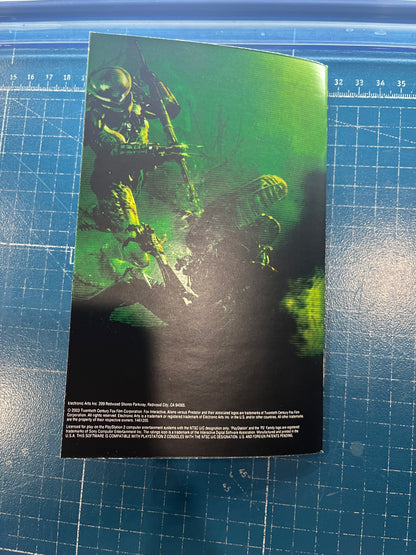 Alien vs Predator Extintion PS2 Custom Manual