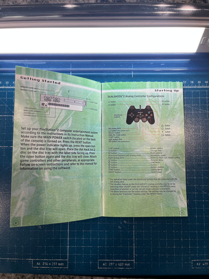 Dot Hack Part 2 Mutation PS2 Custom Manual