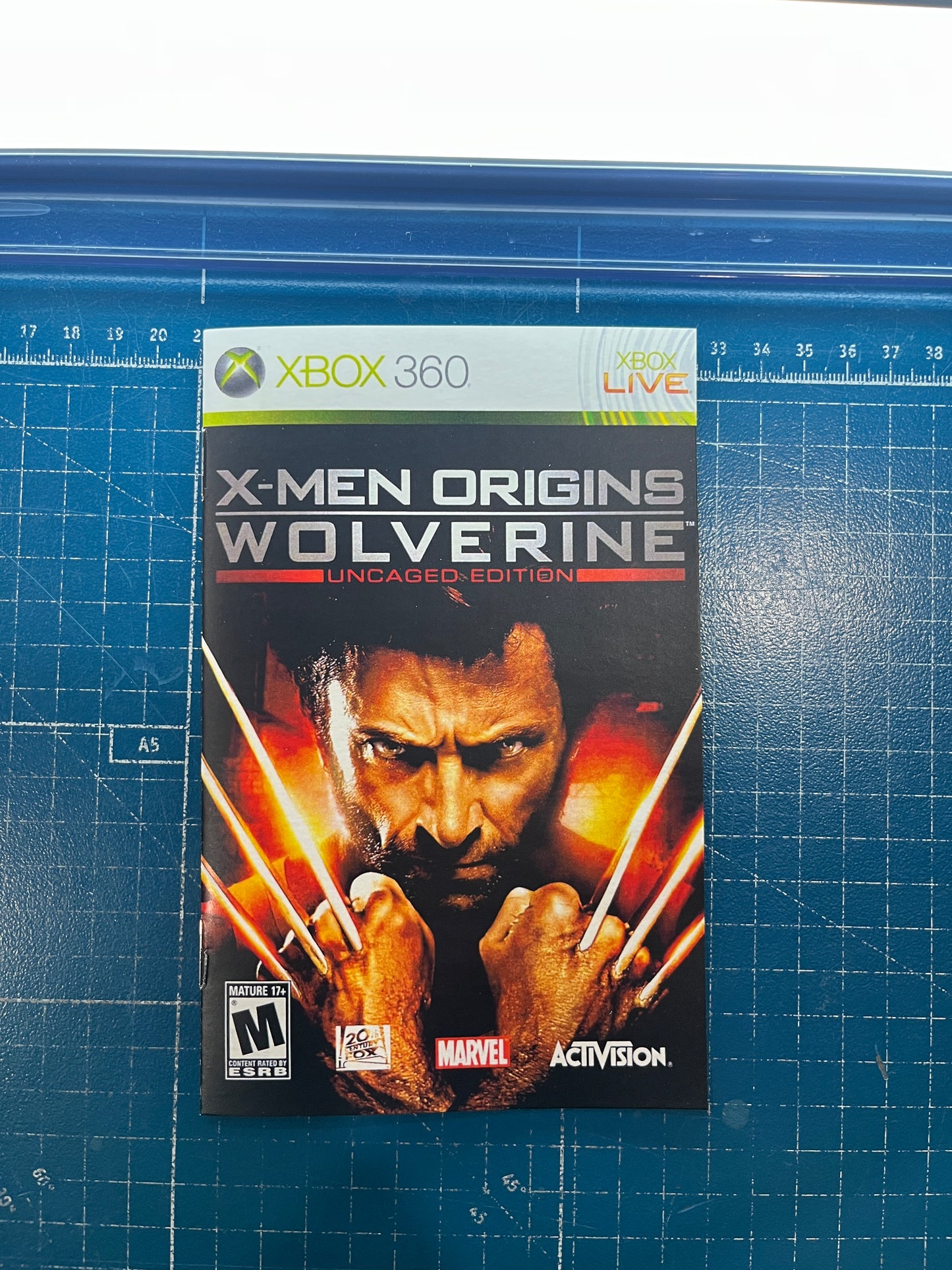 X-Men Origins Wolverine Xbox 360 Custom Manual