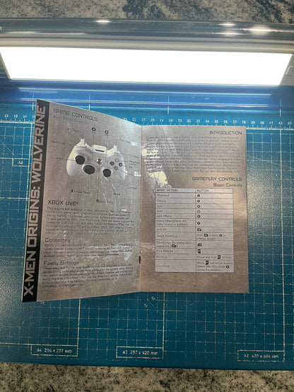 X-Men Origins Wolverine Xbox 360 Custom Manual