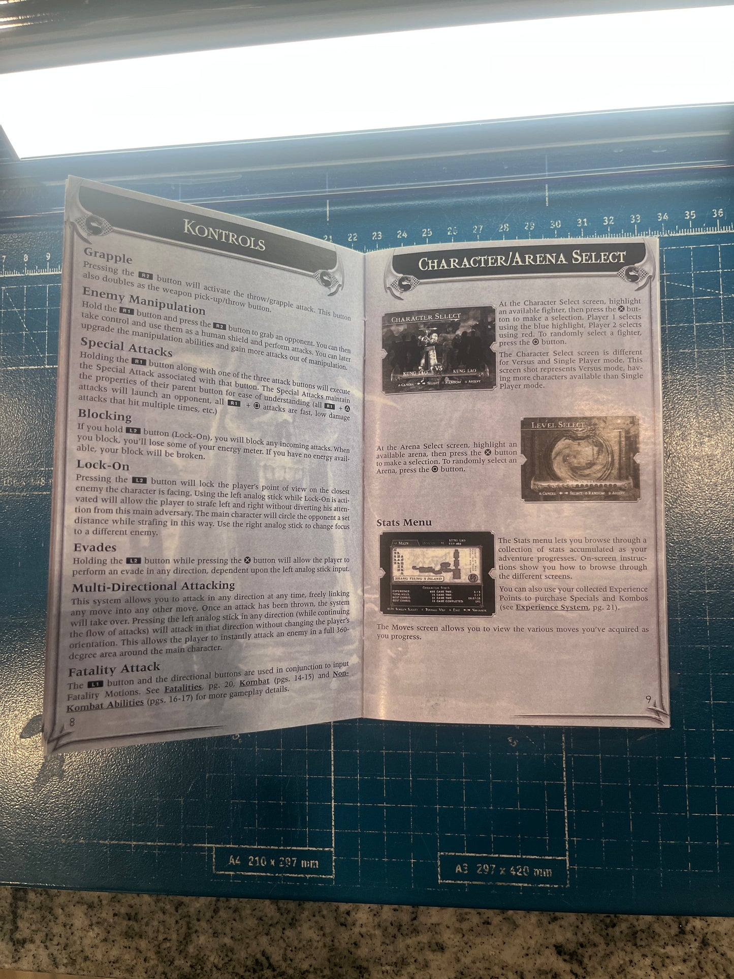 Mortal Kombat Shaolin Monks PS2 Custom Manual