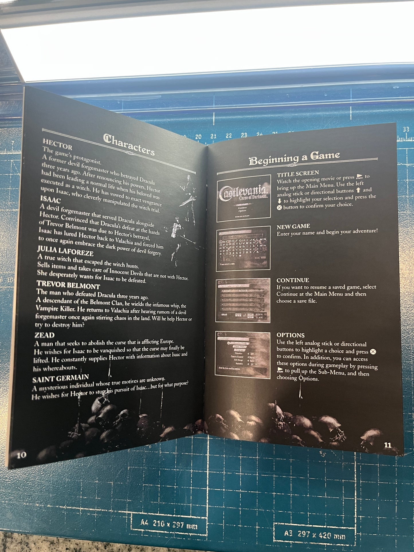 Castlevania Curse of Darkness PS2 Custom Manual