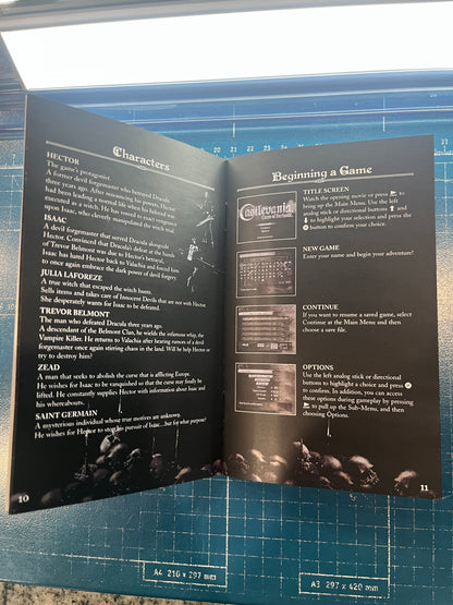 Castlevania Curse of Darkness PS2 Custom Manual