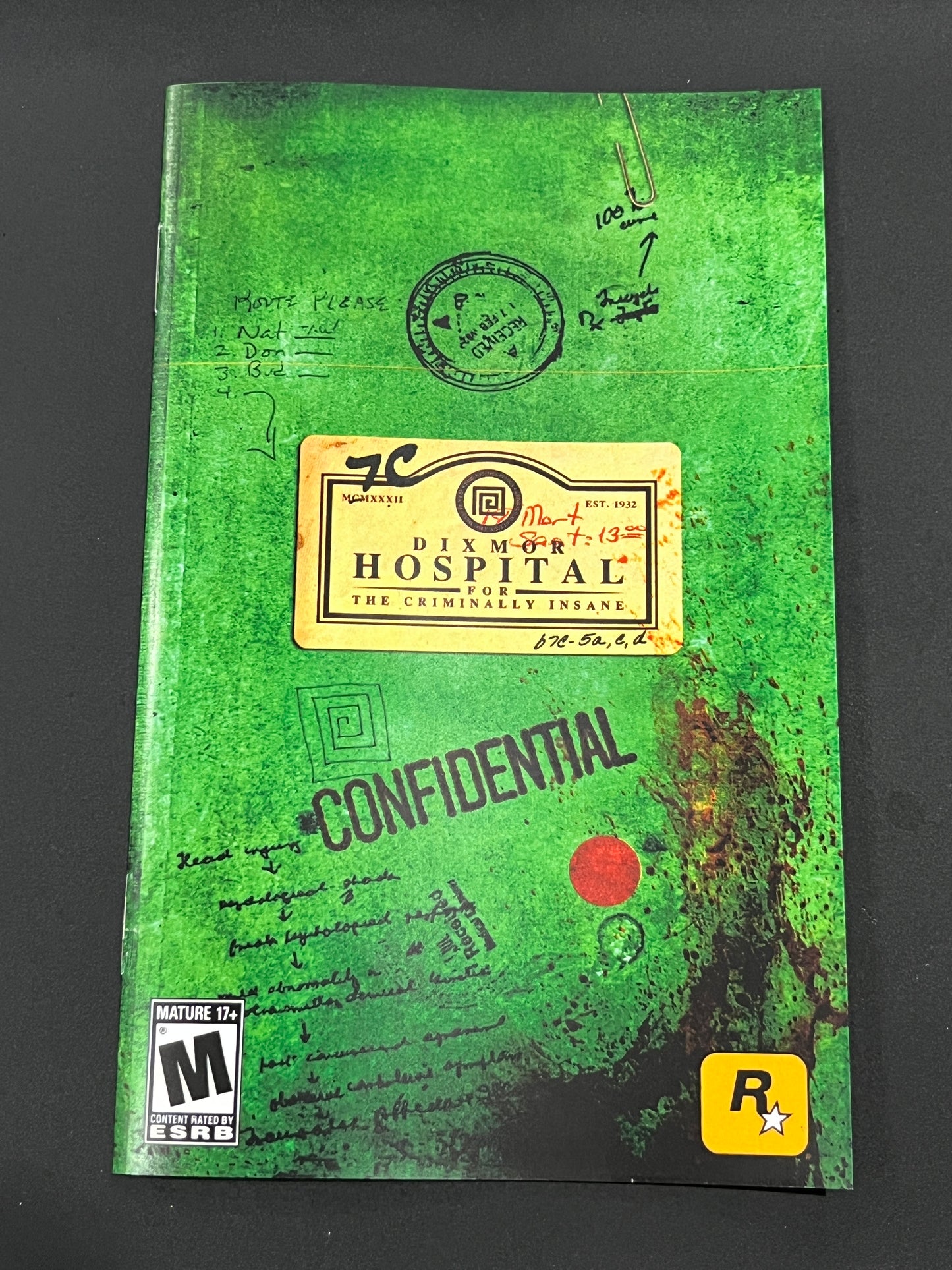 Manhunt 2 PS2 Custom Manual