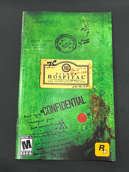 Manhunt 2 PS2 Custom Manual