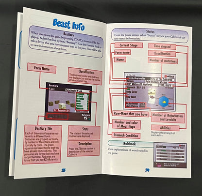 Cubivore GameCube custom manual