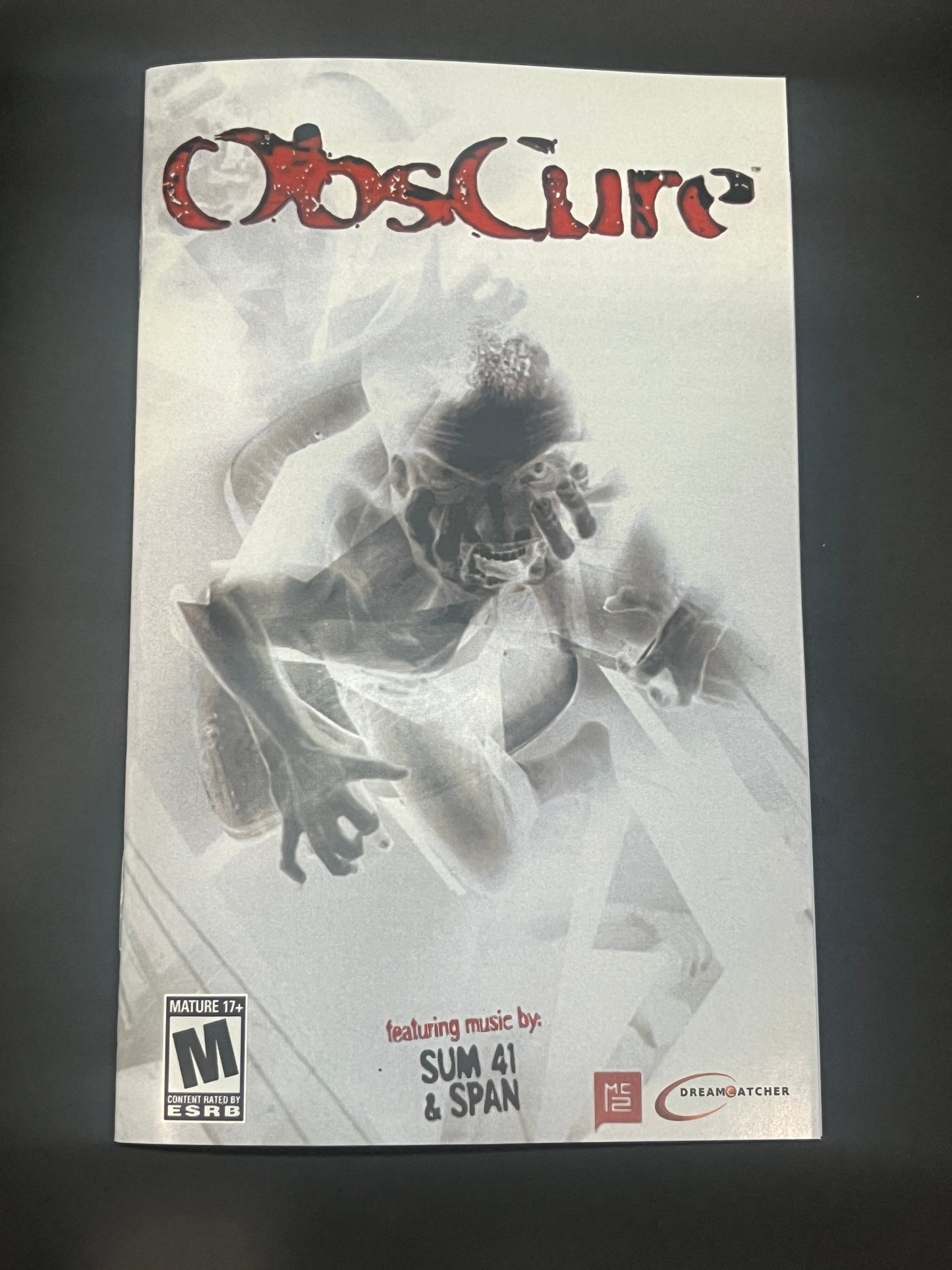 Obscure Cover Art + Manual + PS2 Style Case