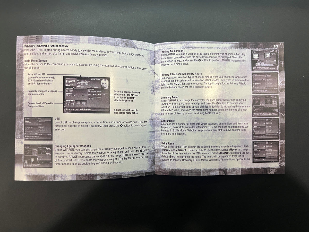 Parasite Eve 2 PS1 Manual