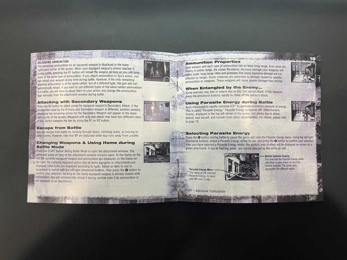 Parasite Eve 2 PS1 Manual