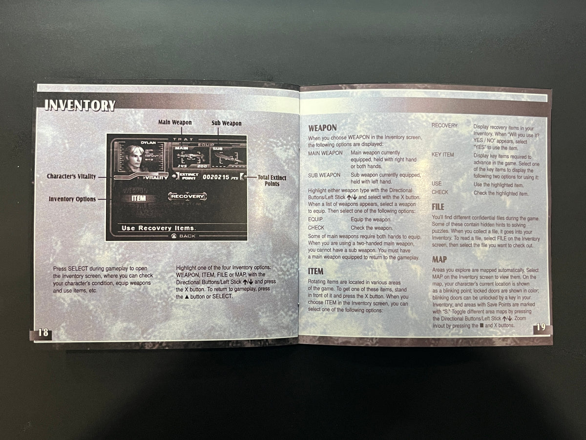 Dino Crisis 2 PS1 Manual