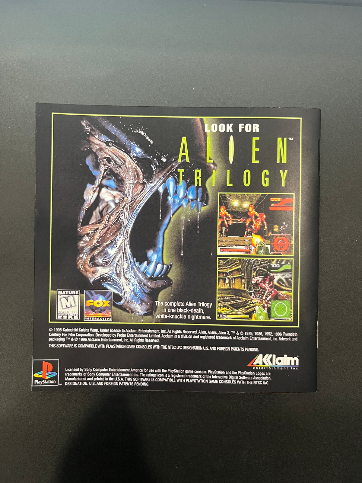 D Jewel Case PS1 Manual