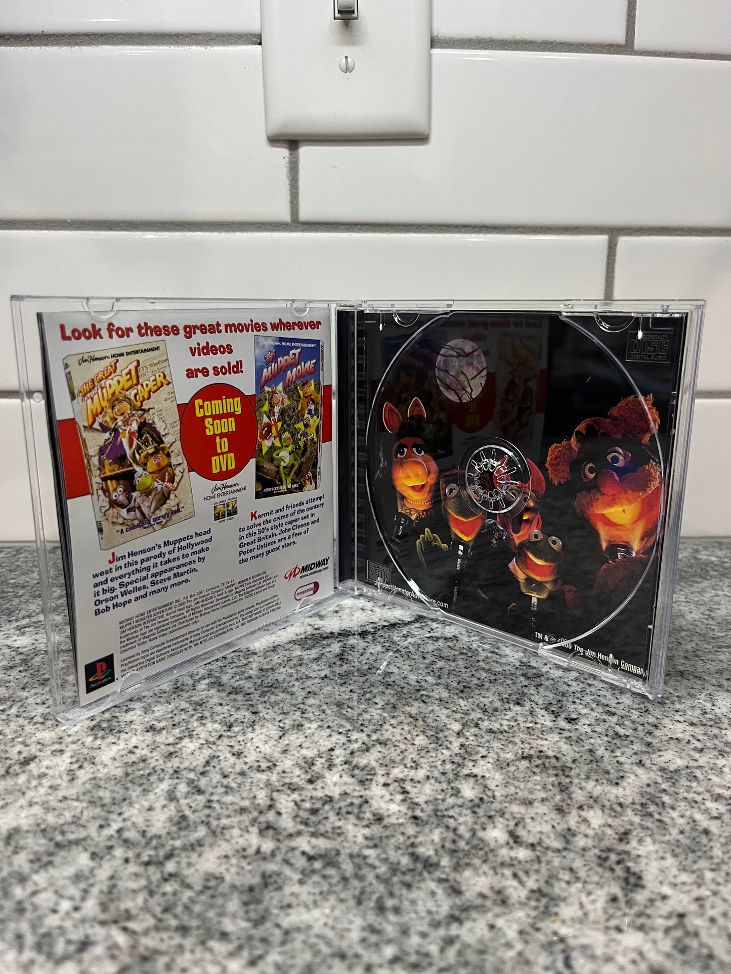 Muppet Monster Adventure PS1 Replacement Manual + Back Cover Insert + Case