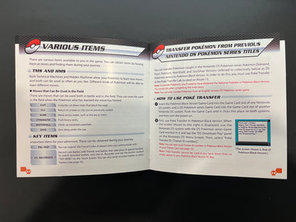 Pokémon Black Nintendo DS manual
