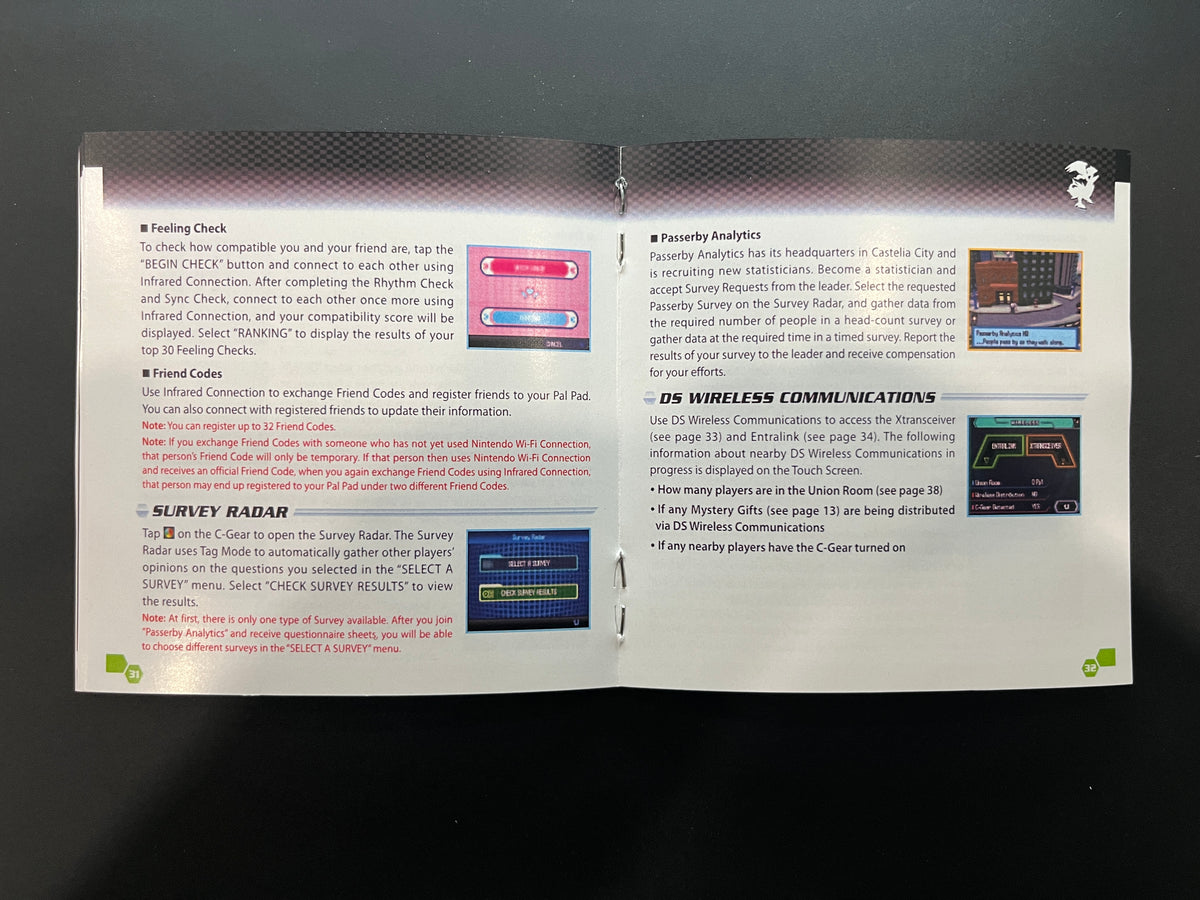 Pokémon Black Nintendo DS manual