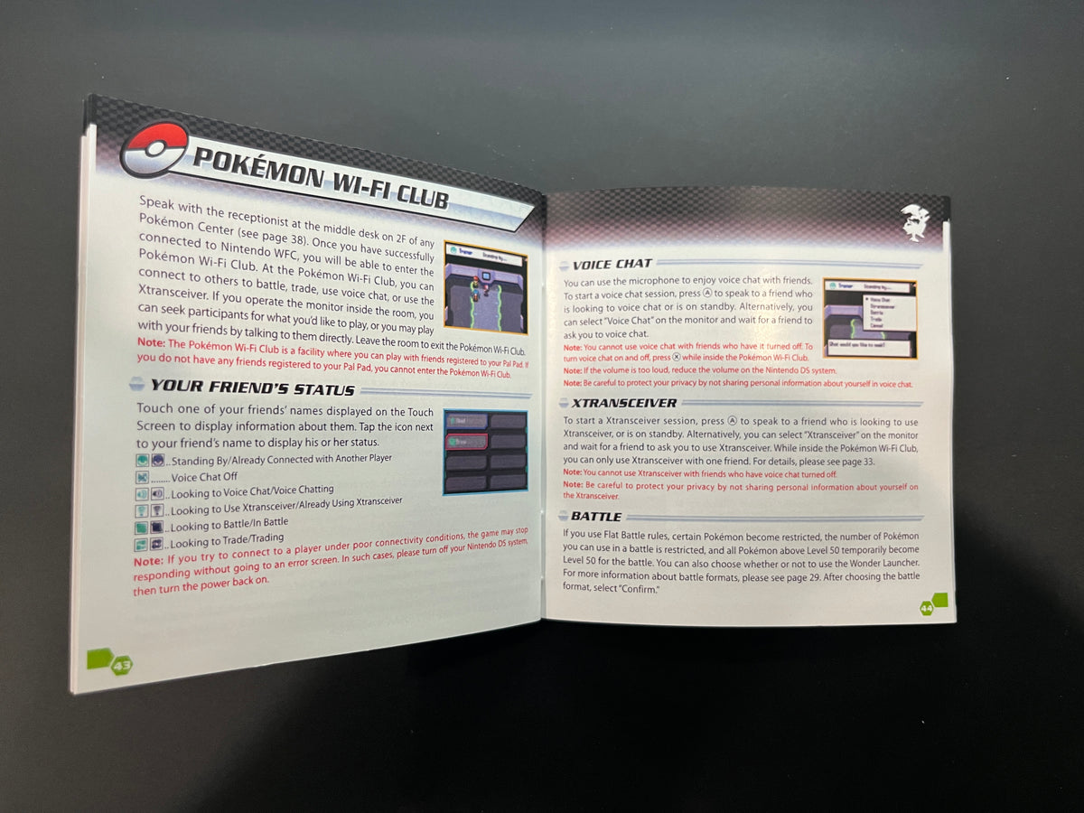 Pokémon Black Nintendo DS manual