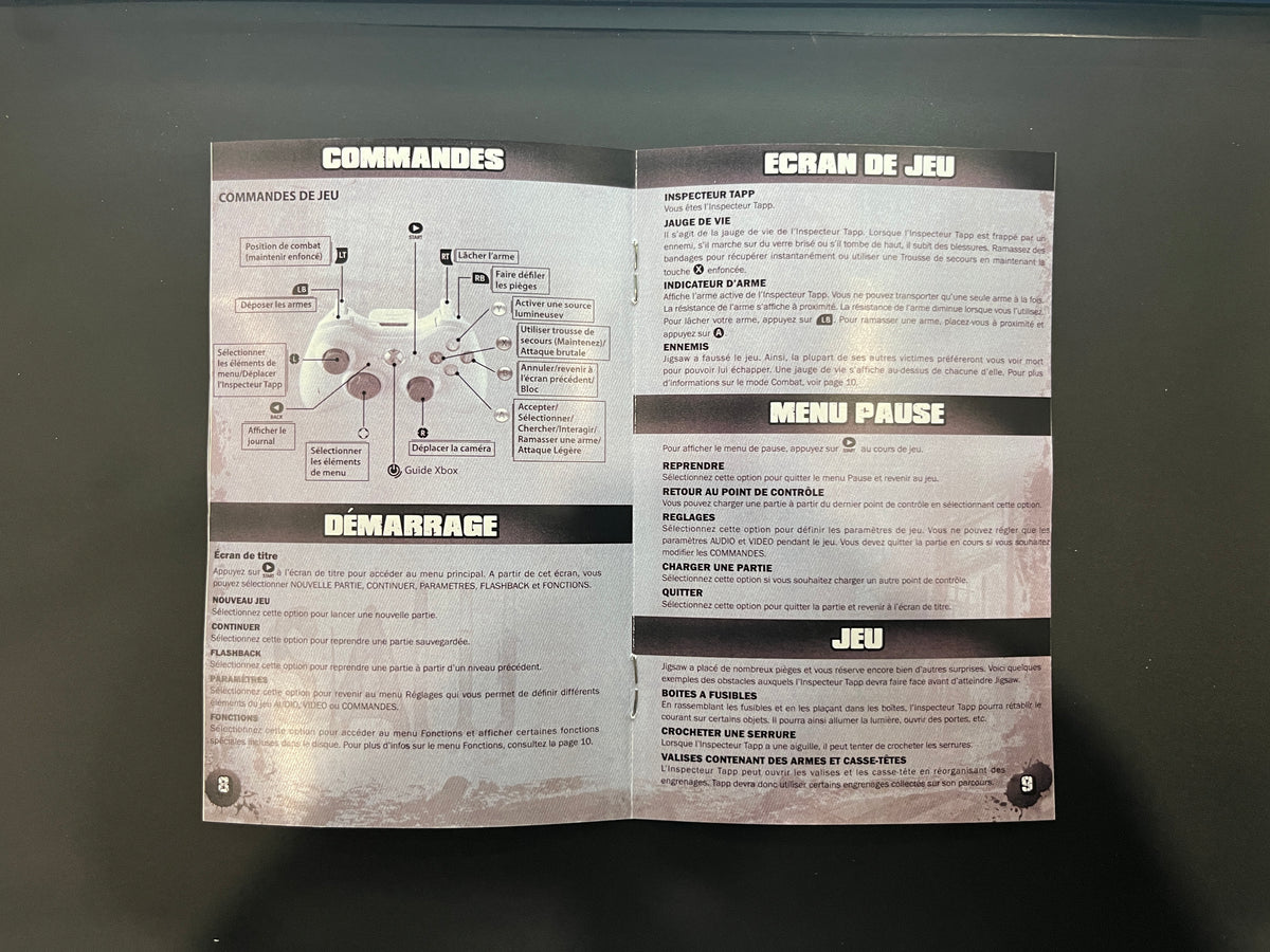 Saw 1 Xbox 360 Manual