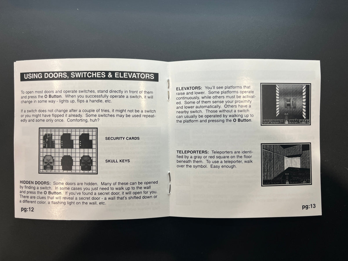 Doom Black Label Jewel Case version PS1 Manual