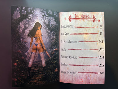 Alice Madness Returns Bikini Xbox 360 Custom Manual