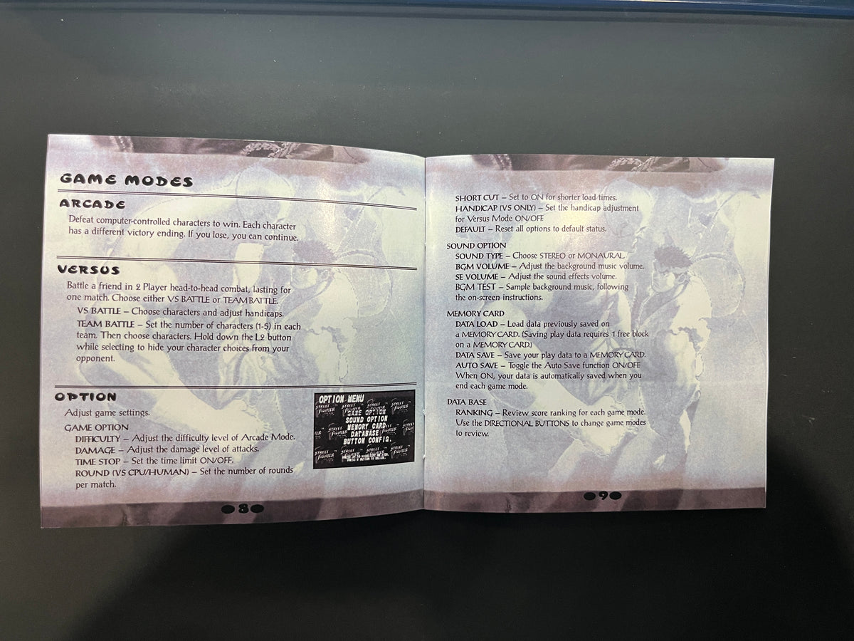Street Fighter EX 2 Plus PS1 Manual