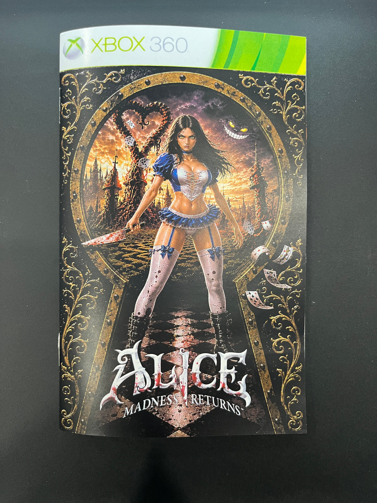 Alice Madness Returns Zenescope Xbox 360 Custom Manual