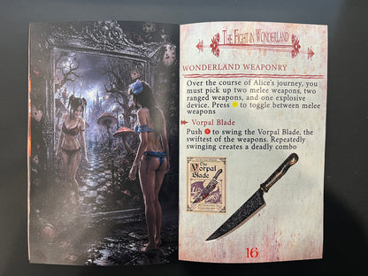 Alice Madness Returns Zenescope Xbox 360 Custom Manual