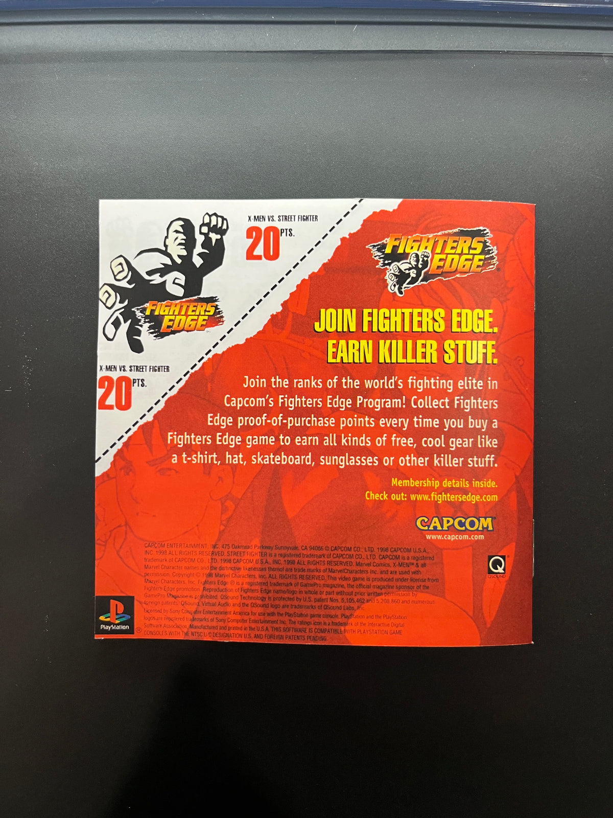 X-men vs Street Fighter PS1 Manual