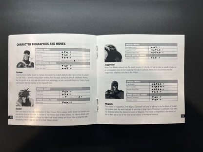 X-men vs Street Fighter PS1 Manual