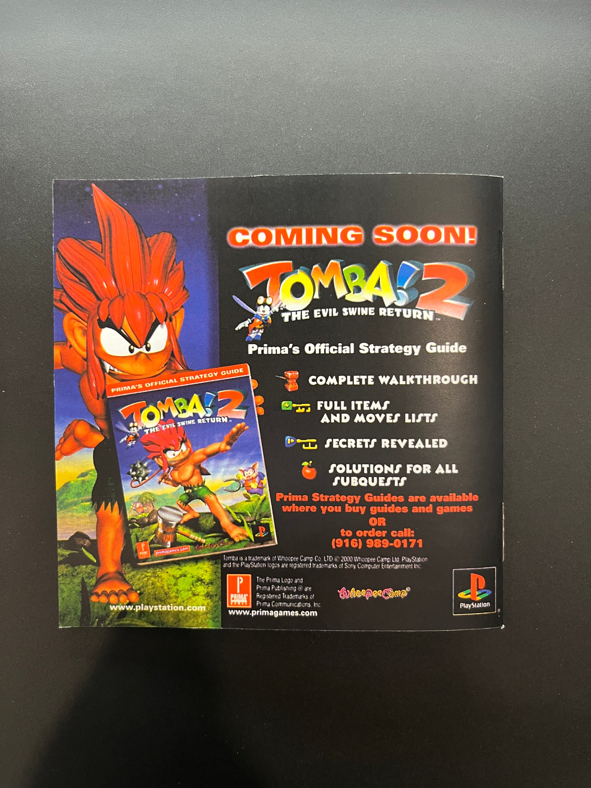 Tomba 2 The Evil Swine Return PS1 Manual