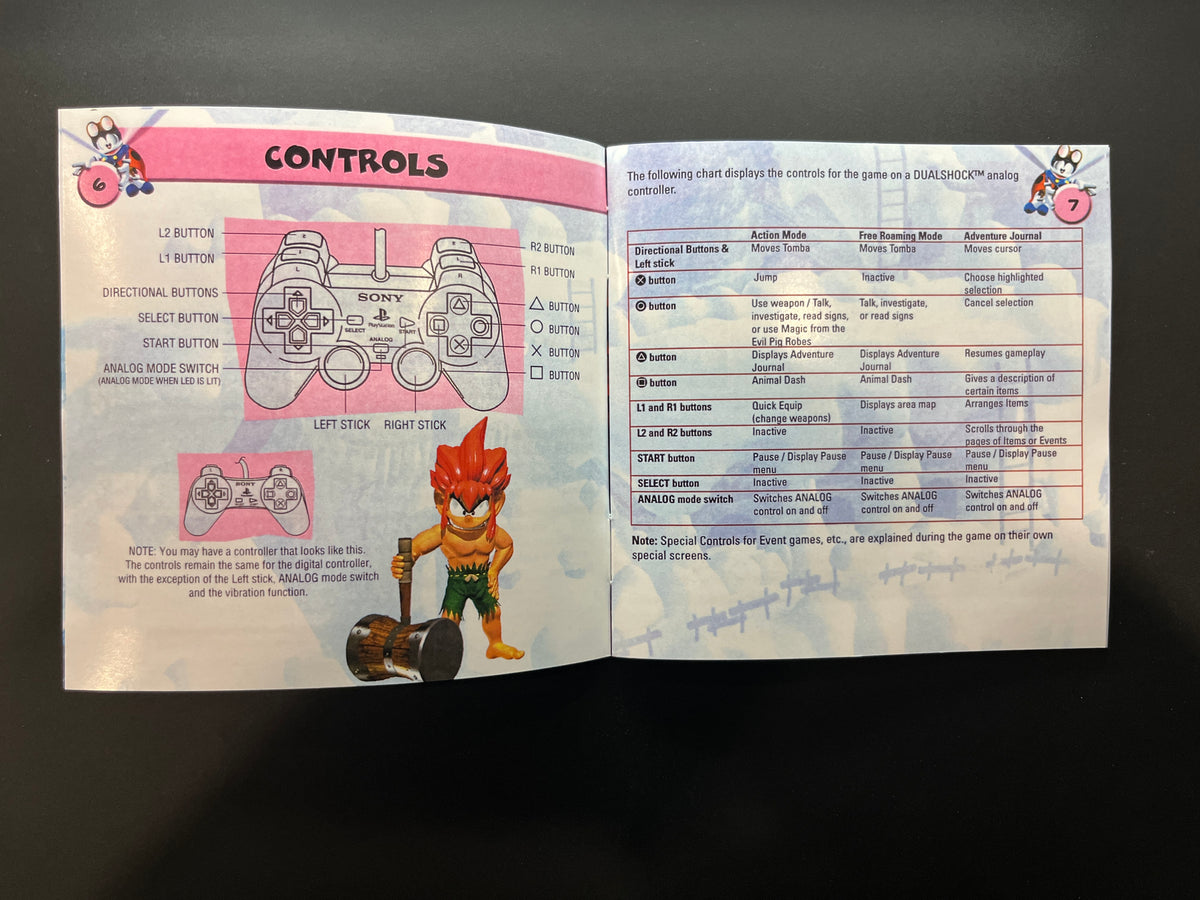 Tomba 2 The Evil Swine Return PS1 Manual