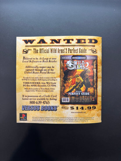 Wild Arms 2 PS1 Manual