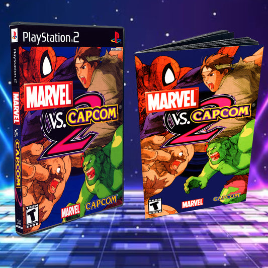 Marvel vs Capcom 2 Cover Art + Manual + PS2 Style Case