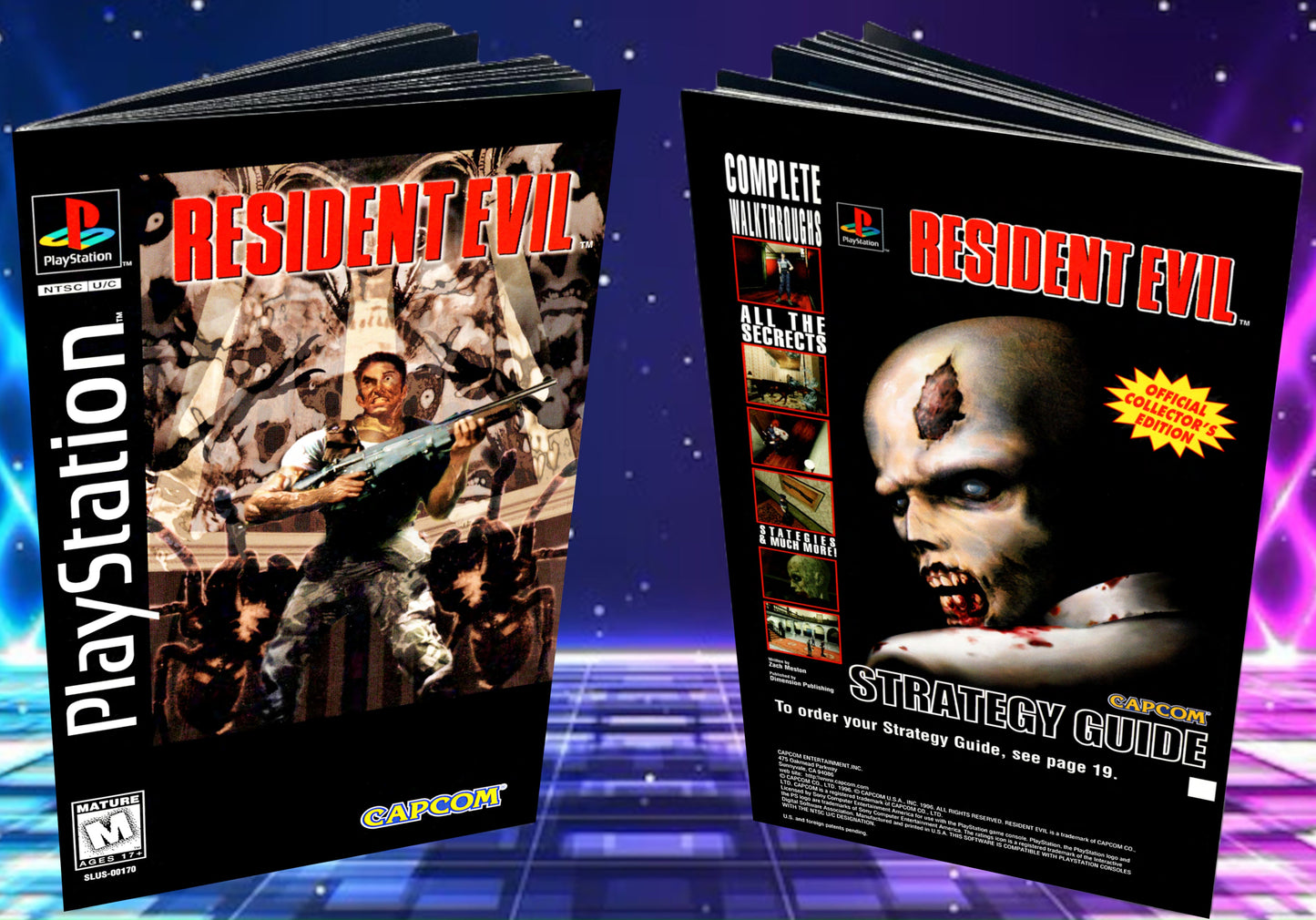 Resident Evil Long Box Version PS1 Custom Manual