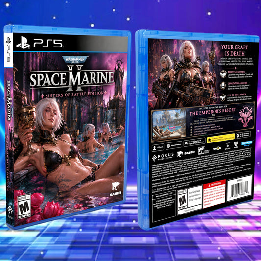 Space Marine 2 PS5 Custom Variant Cover art Sisters of Battle pool edition