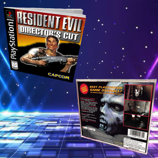 Resident Evil Director's Cut PS1 Replacement Manual + Back Cover Insert + Case