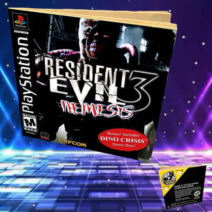 Resident Evil 3 Nemesis W/ Dino Crisis Demo Graphic PS1 Manual